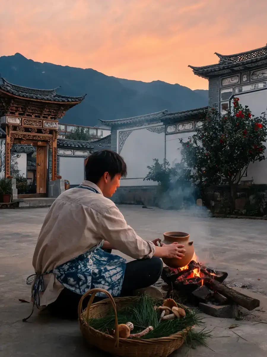 在苍山脚下,我把日子过成了烤茶的样子🍵